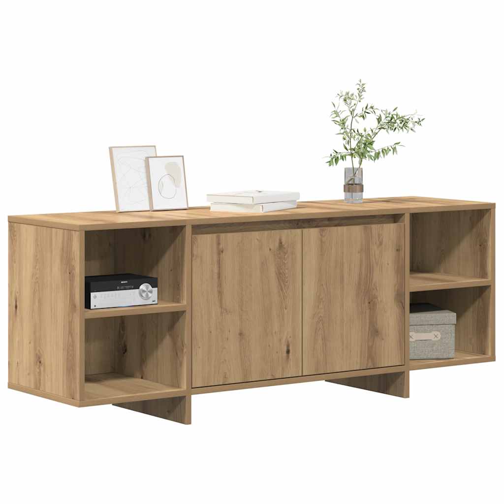 vidaXL Szafka TV, dąb artisan, 130x35x50 cm, materiał drewnopochodny
