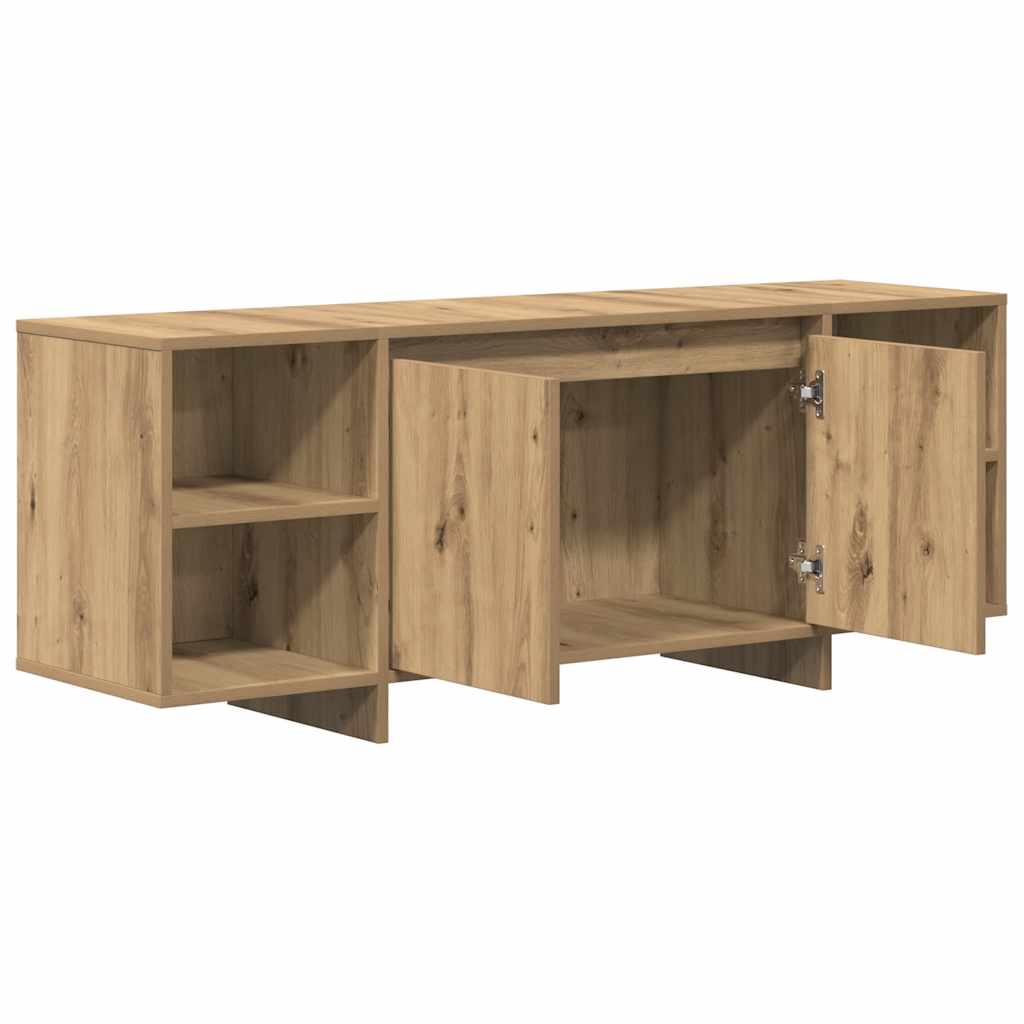 vidaXL Szafka TV, dąb artisan, 130x35x50 cm, materiał drewnopochodny
