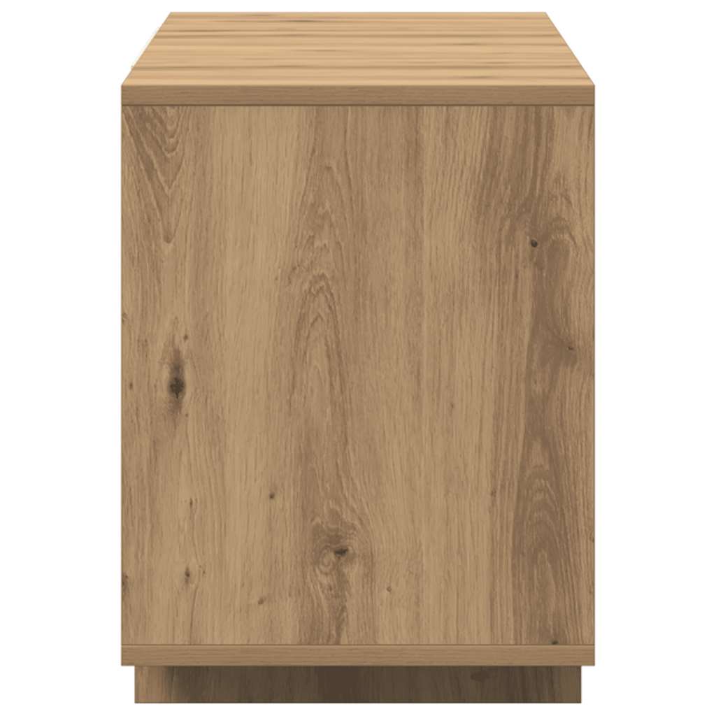 vidaXL Szafka TV, dąb artisan, 130x35x50 cm, materiał drewnopochodny