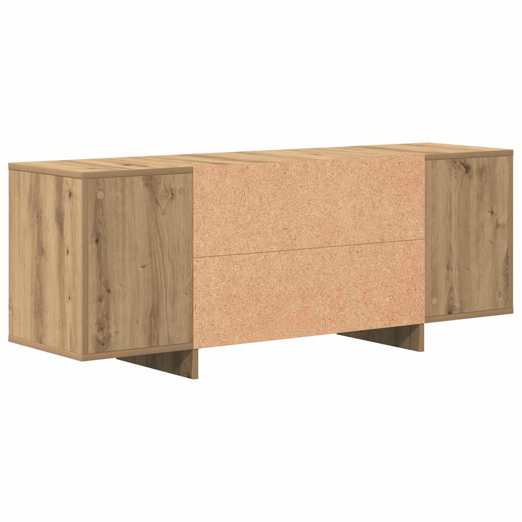 vidaXL Szafka TV, dąb artisan, 130x35x50 cm, materiał drewnopochodny