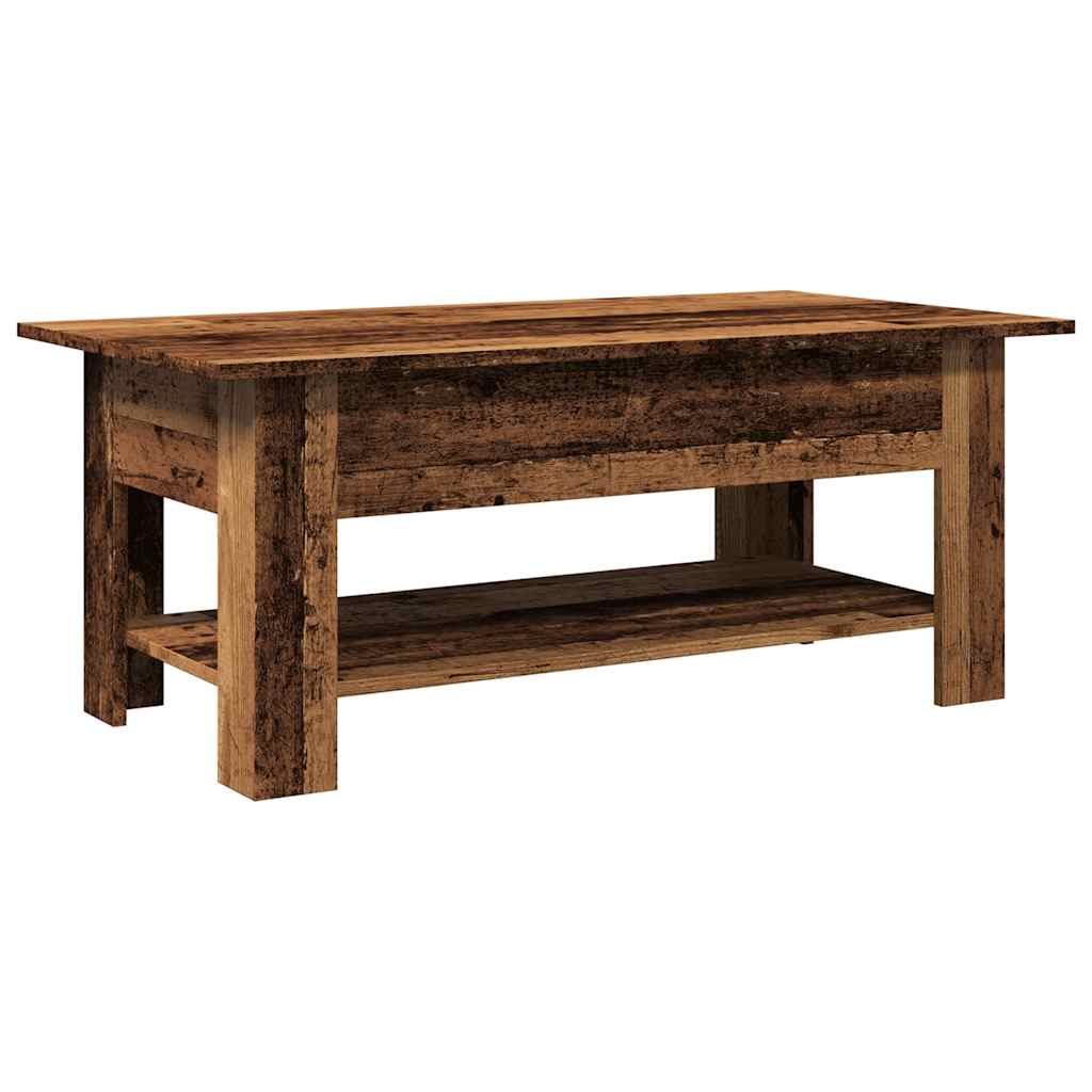vidaXL Stolik kawowy, stare drewno, 102x55x42 cm