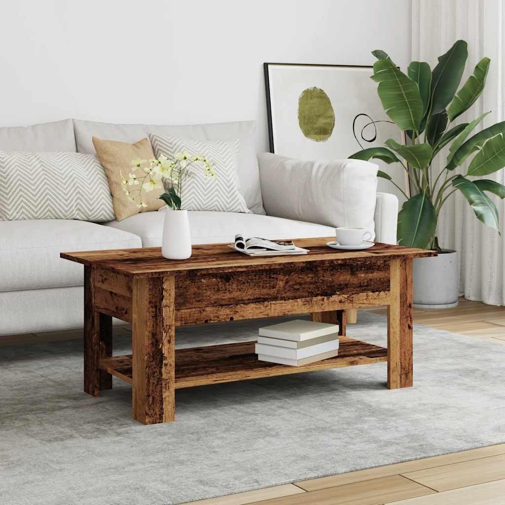 vidaXL Stolik kawowy, stare drewno, 102x55x42 cm