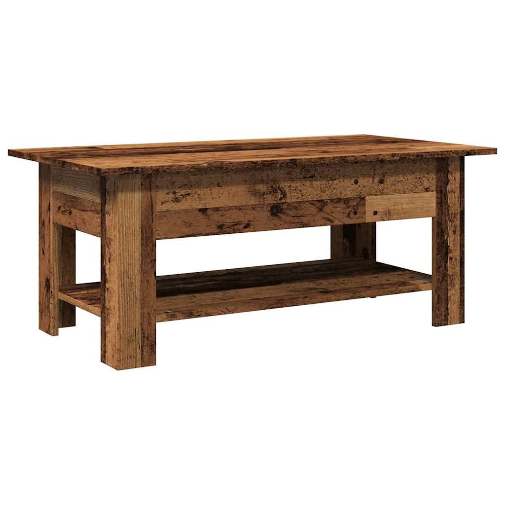 vidaXL Stolik kawowy, stare drewno, 102x55x42 cm
