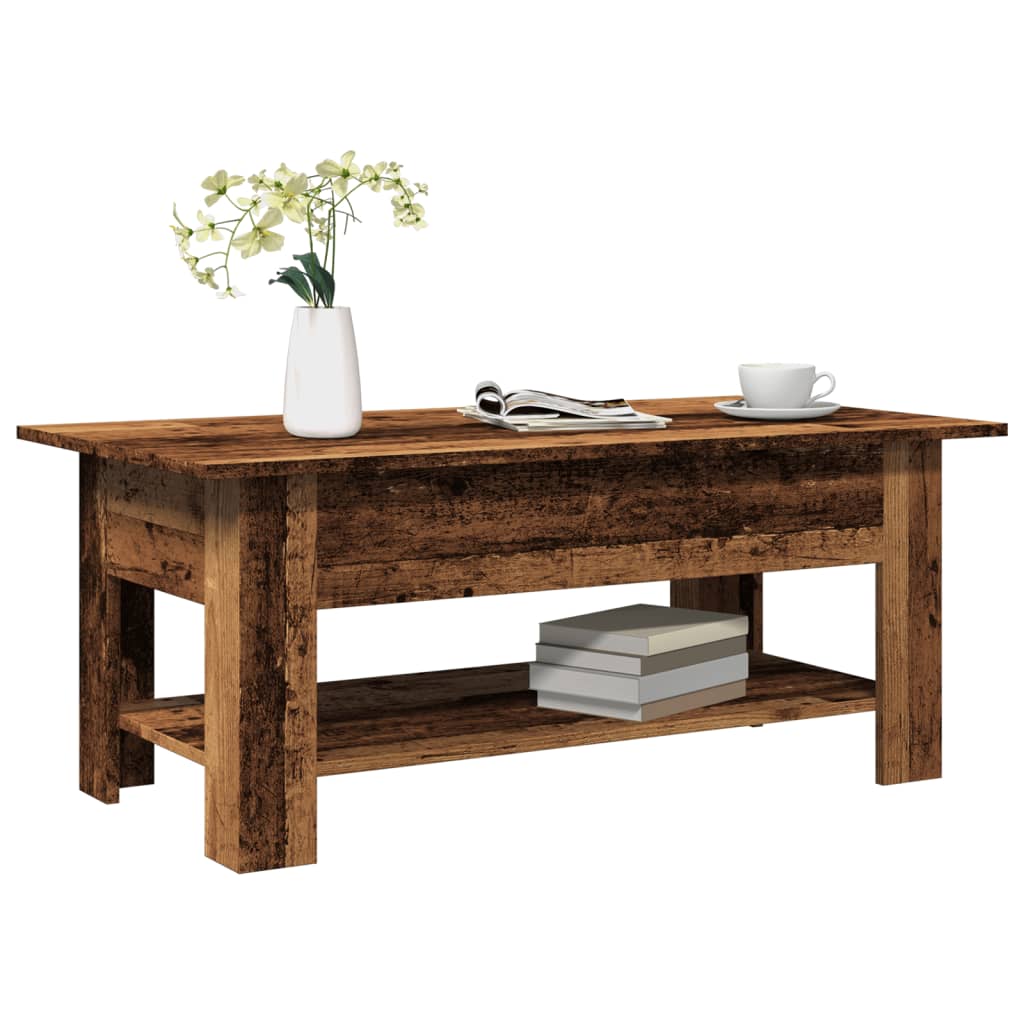 vidaXL Stolik kawowy, stare drewno, 102x55x42 cm