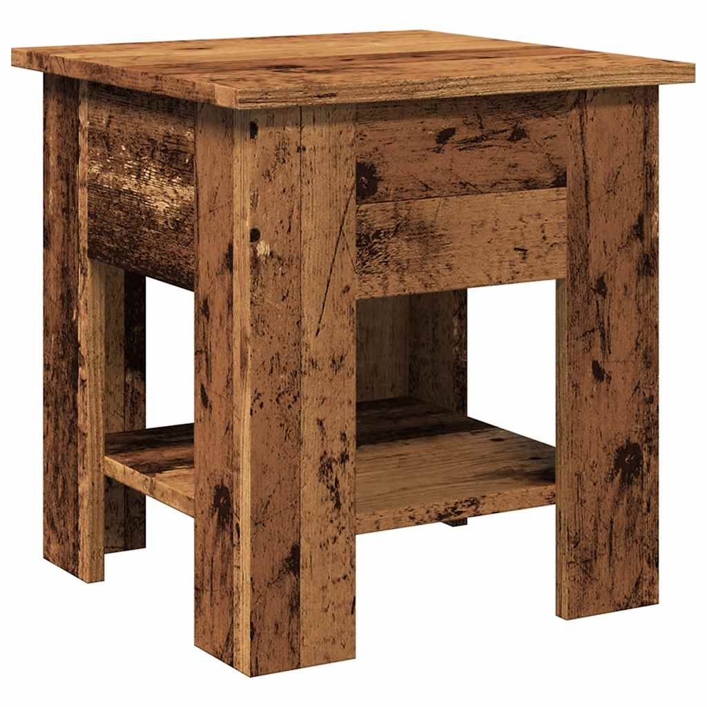 vidaXL Stolik kawowy, stare drewno 40x40x42 cm materiał drewnopochodny