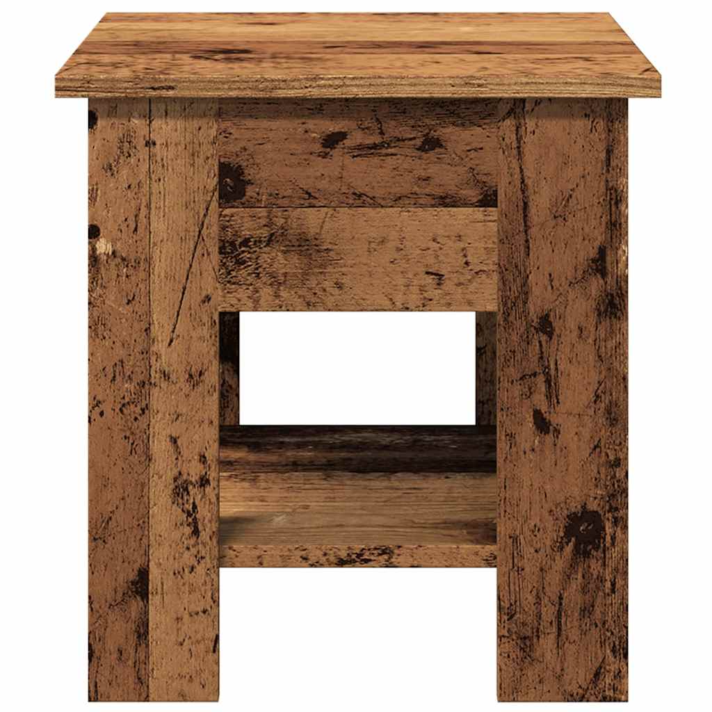 vidaXL Stolik kawowy, stare drewno 40x40x42 cm materiał drewnopochodny