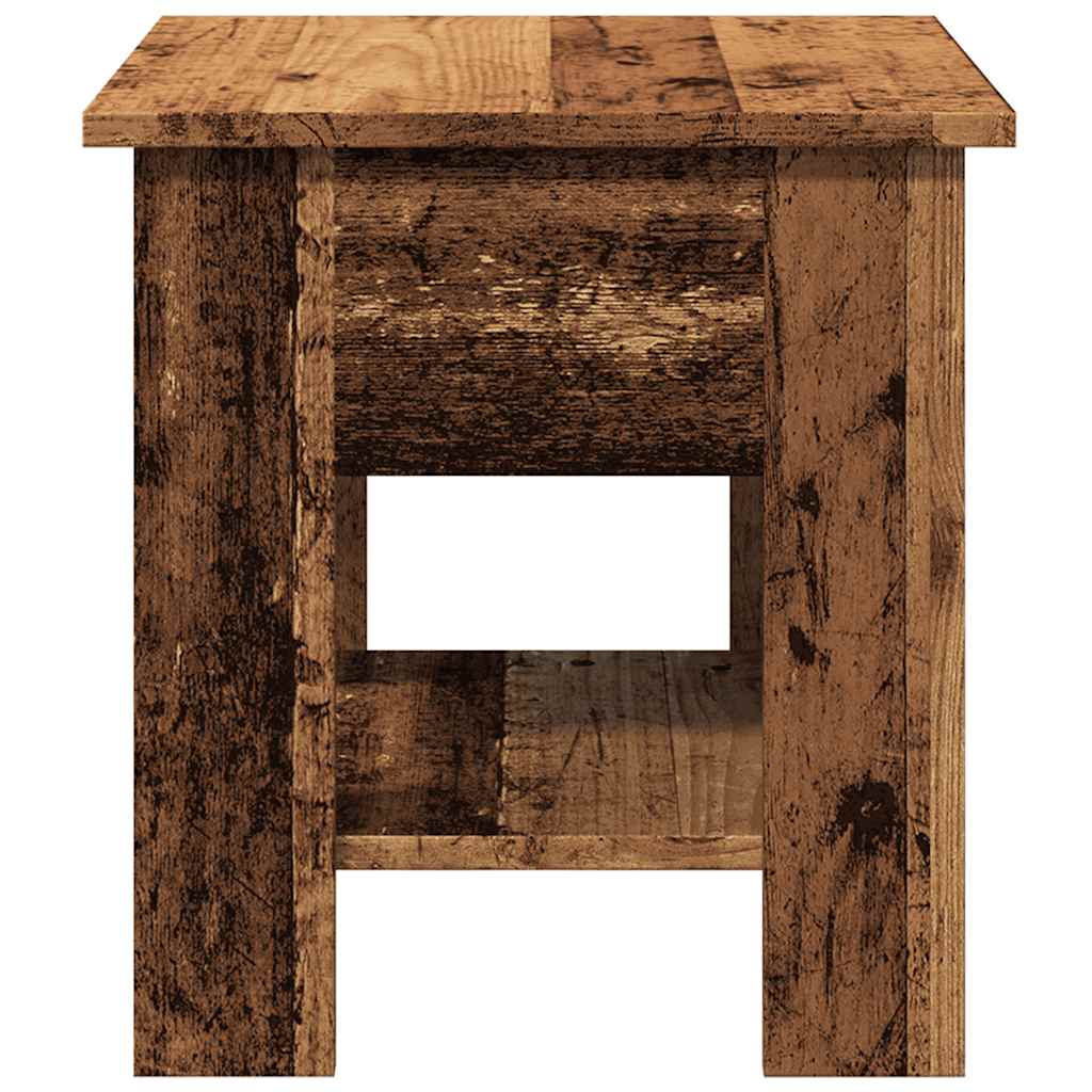 vidaXL Stolik kawowy, stare drewno 40x40x42 cm materiał drewnopochodny