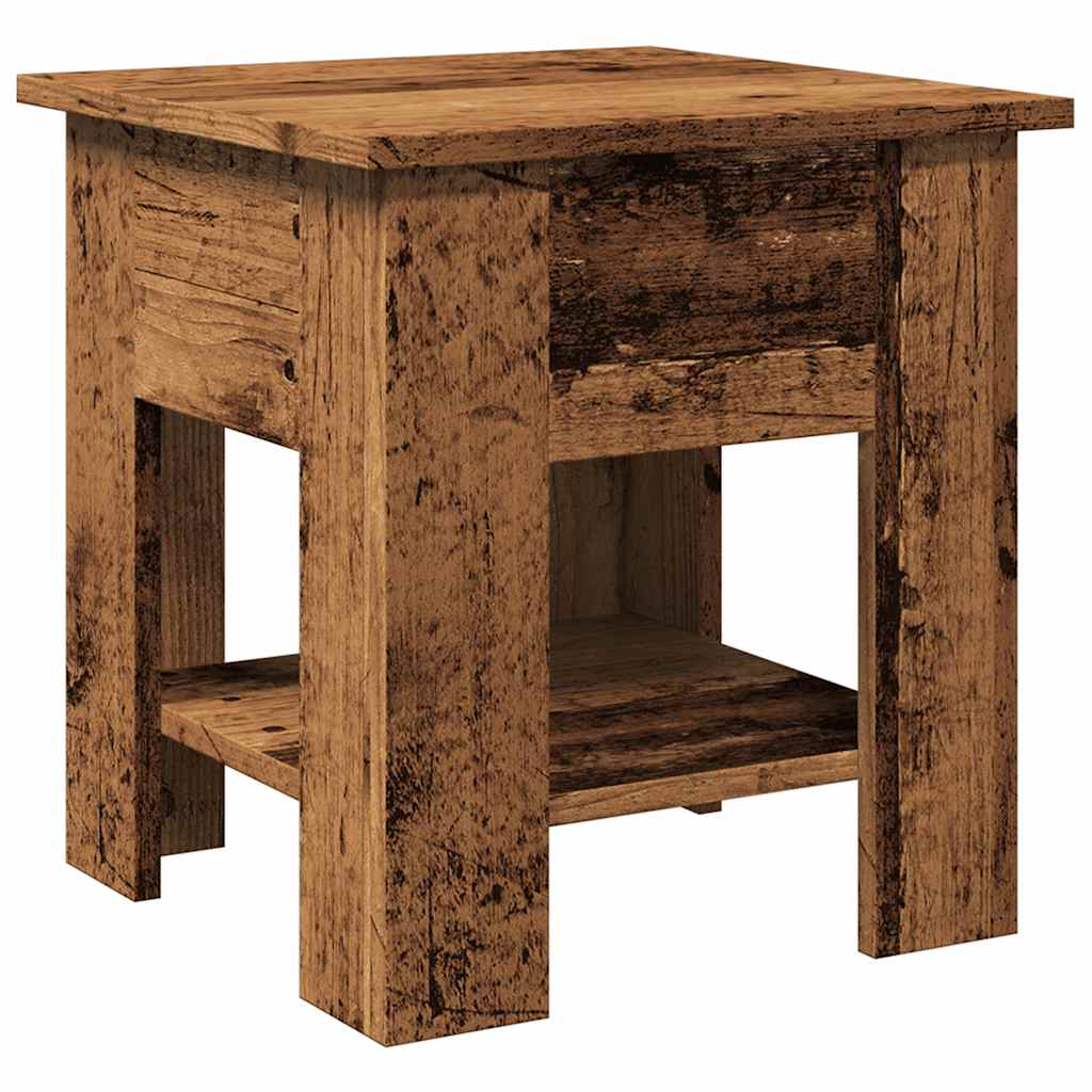 vidaXL Stolik kawowy, stare drewno 40x40x42 cm materiał drewnopochodny