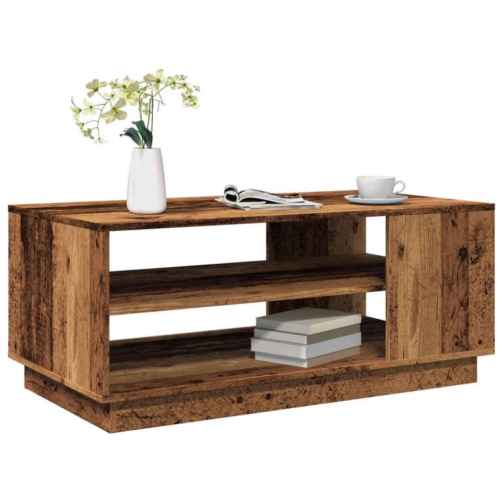 vidaXL Stolik kawowy, stare drewno, 102x55x43 cm