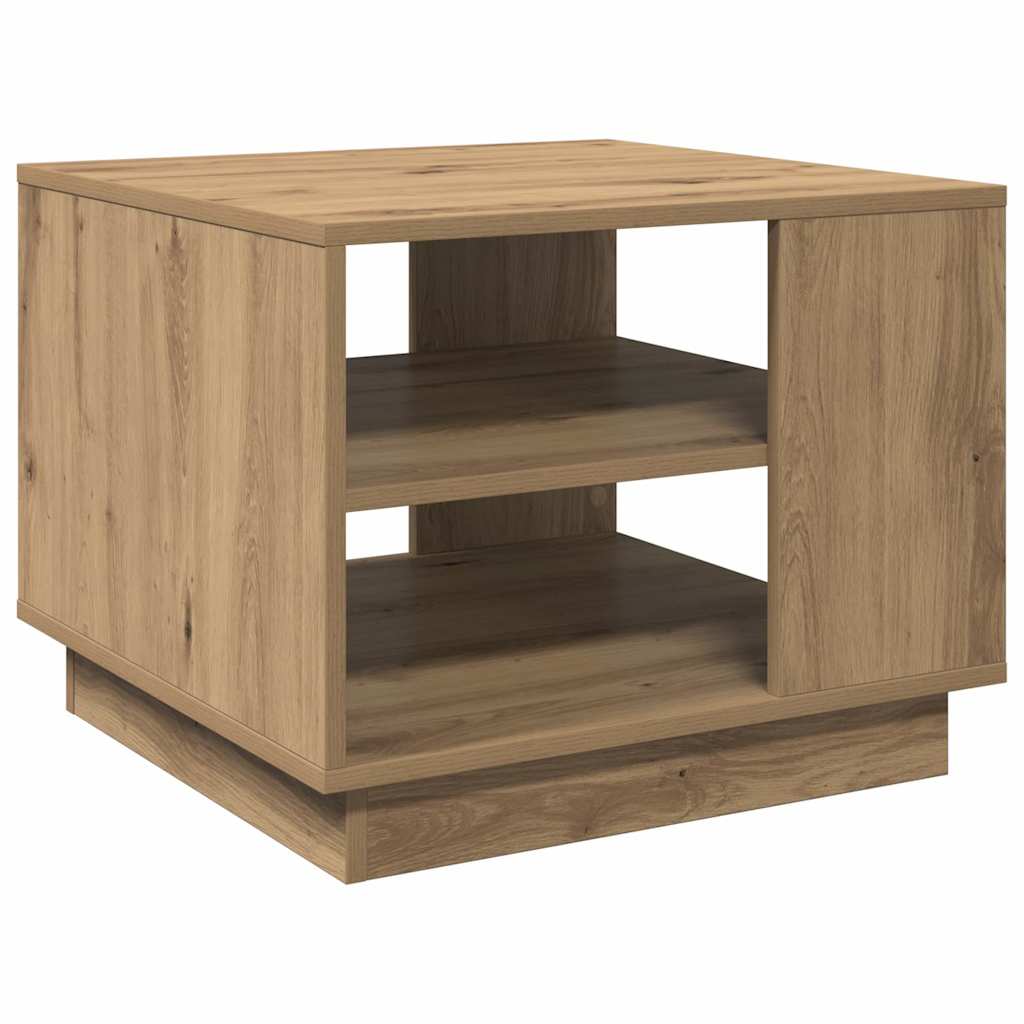 vidaXL Stolik kawowy, dąb artisan 55x55x42 cm, materiał drewnopochodny