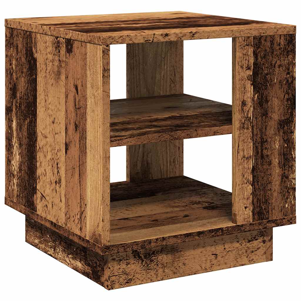 vidaXL Stolik kawowy, stare drewno 40x40x43 cm materiał drewnopochodny