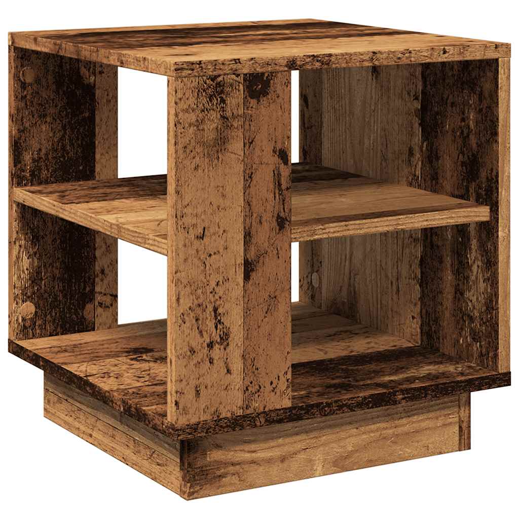 vidaXL Stolik kawowy, stare drewno 40x40x43 cm materiał drewnopochodny