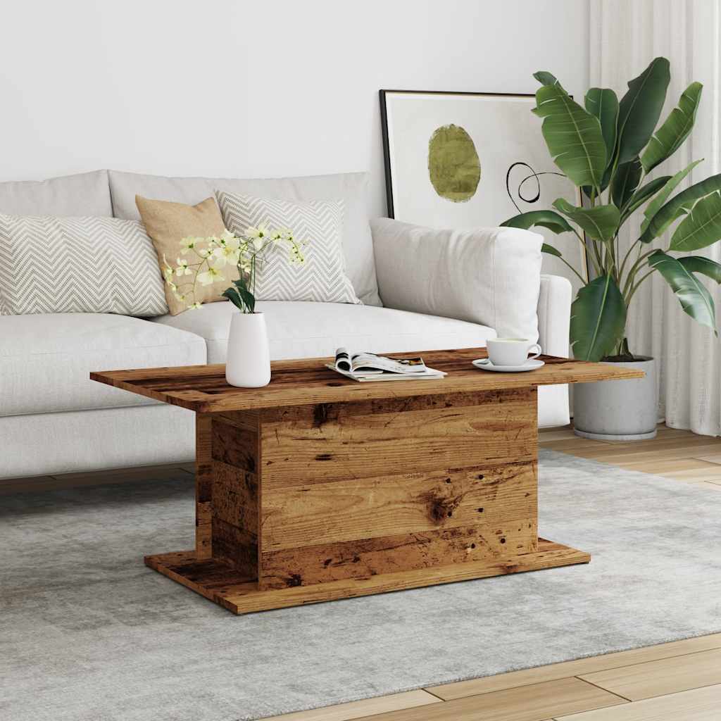 vidaXL Stolik kawowy, stare drewno, 102x55,5x40 cm