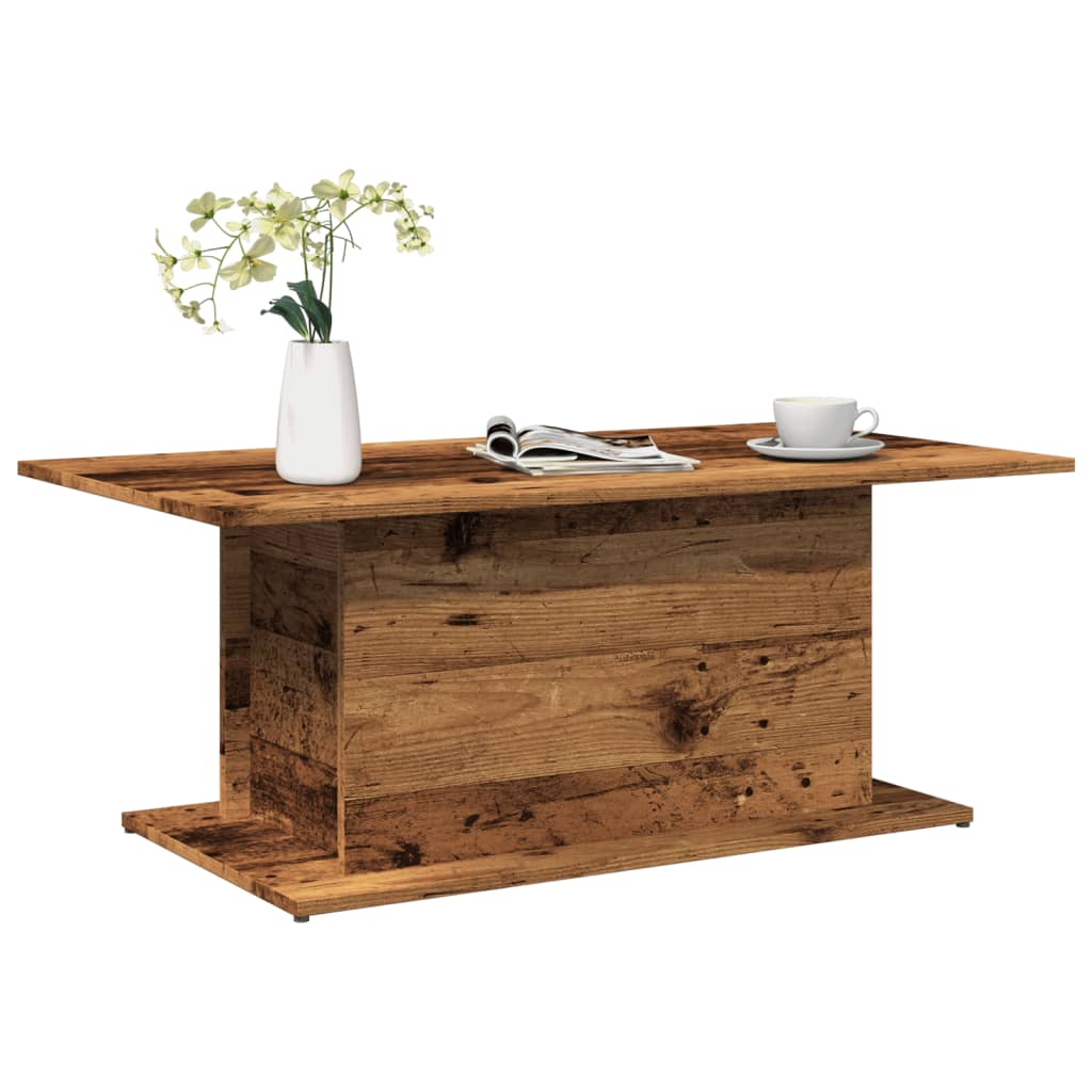 vidaXL Stolik kawowy, stare drewno, 102x55,5x40 cm