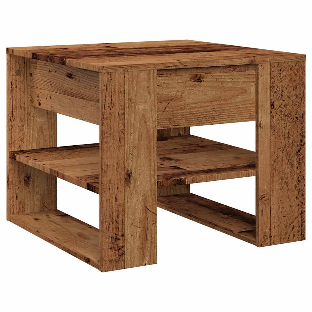 vidaXL Stolik kawowy, stare drewno, 55,5x55x45 cm