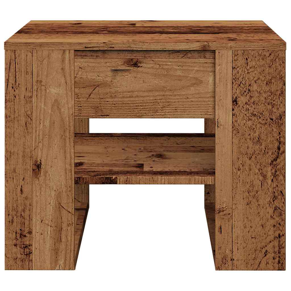 vidaXL Stolik kawowy, stare drewno, 55,5x55x45 cm