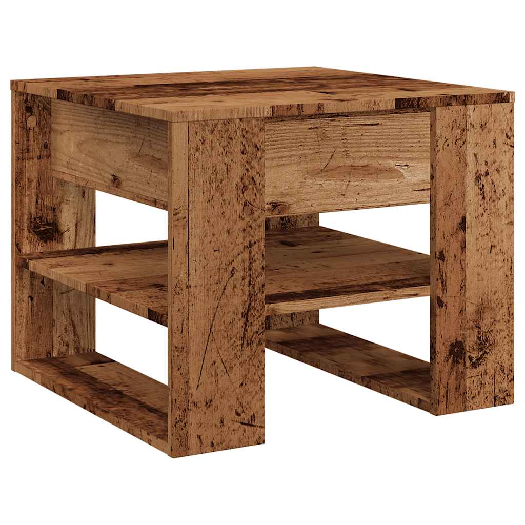 vidaXL Stolik kawowy, stare drewno, 55,5x55x45 cm