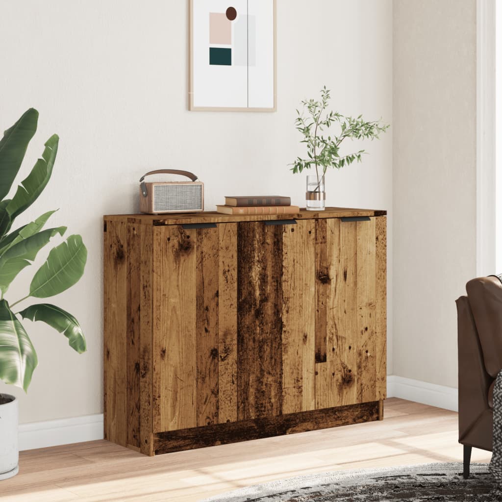vidaXL Szafka, stare drewno, 90,5x30x70 cm, materiał drewnopochodny