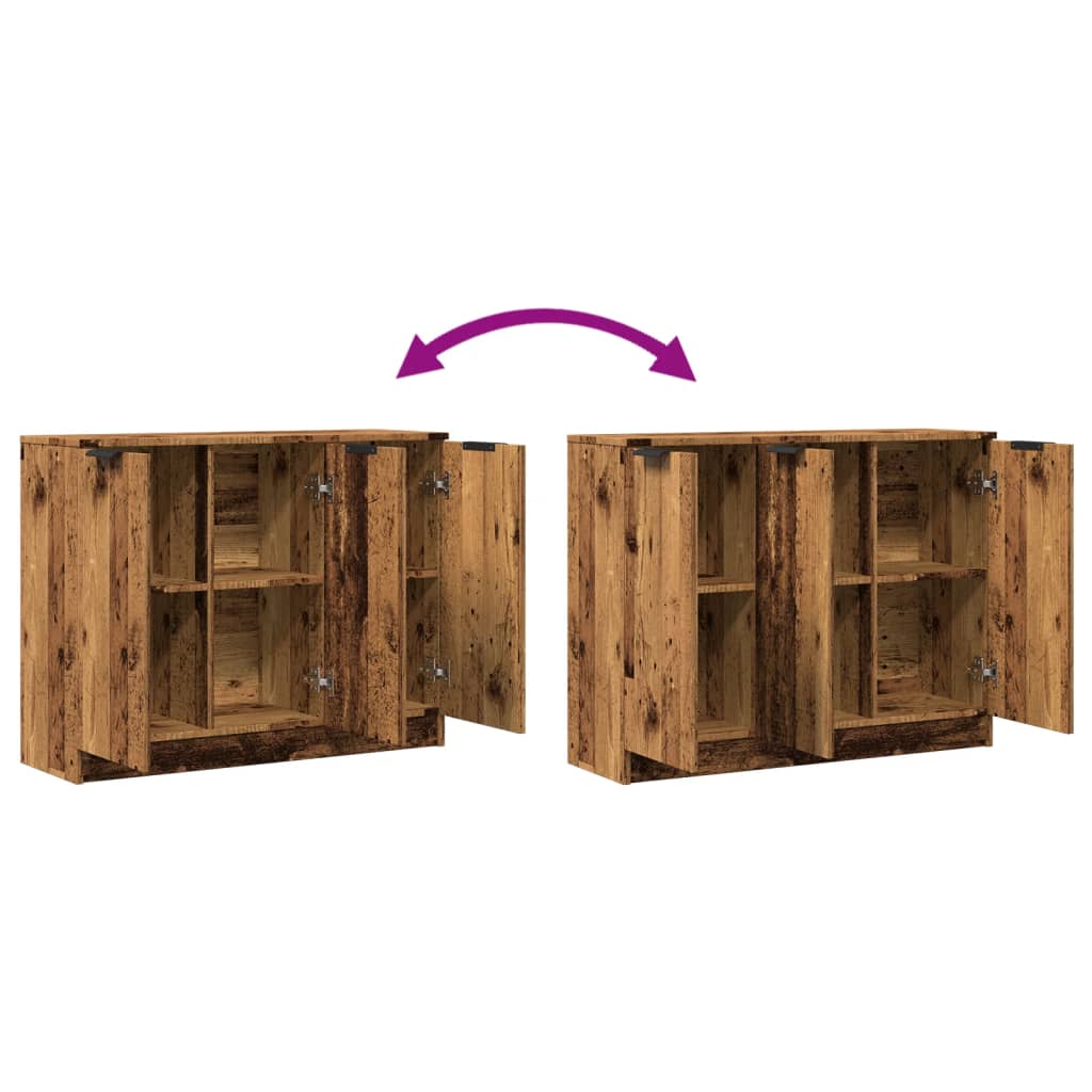 vidaXL Szafka, stare drewno, 90,5x30x70 cm, materiał drewnopochodny