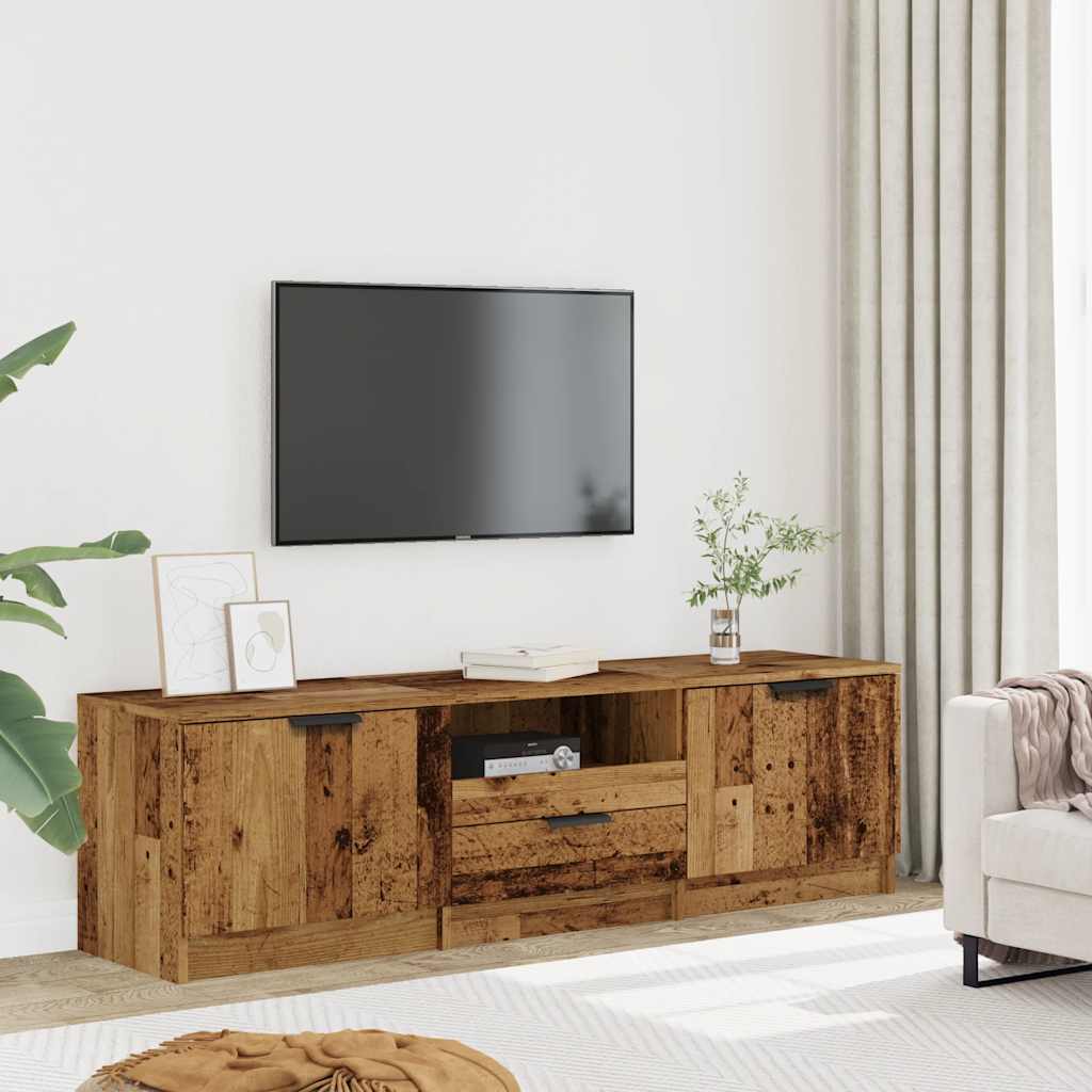 vidaXL Szafka pod telewizor, stare drewno, 140x35x40 cm