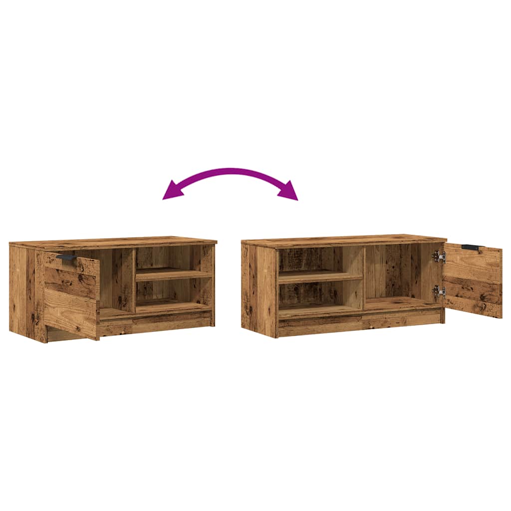 vidaXL Szafka pod TV, stare drewno, 80x35x36,5 cm