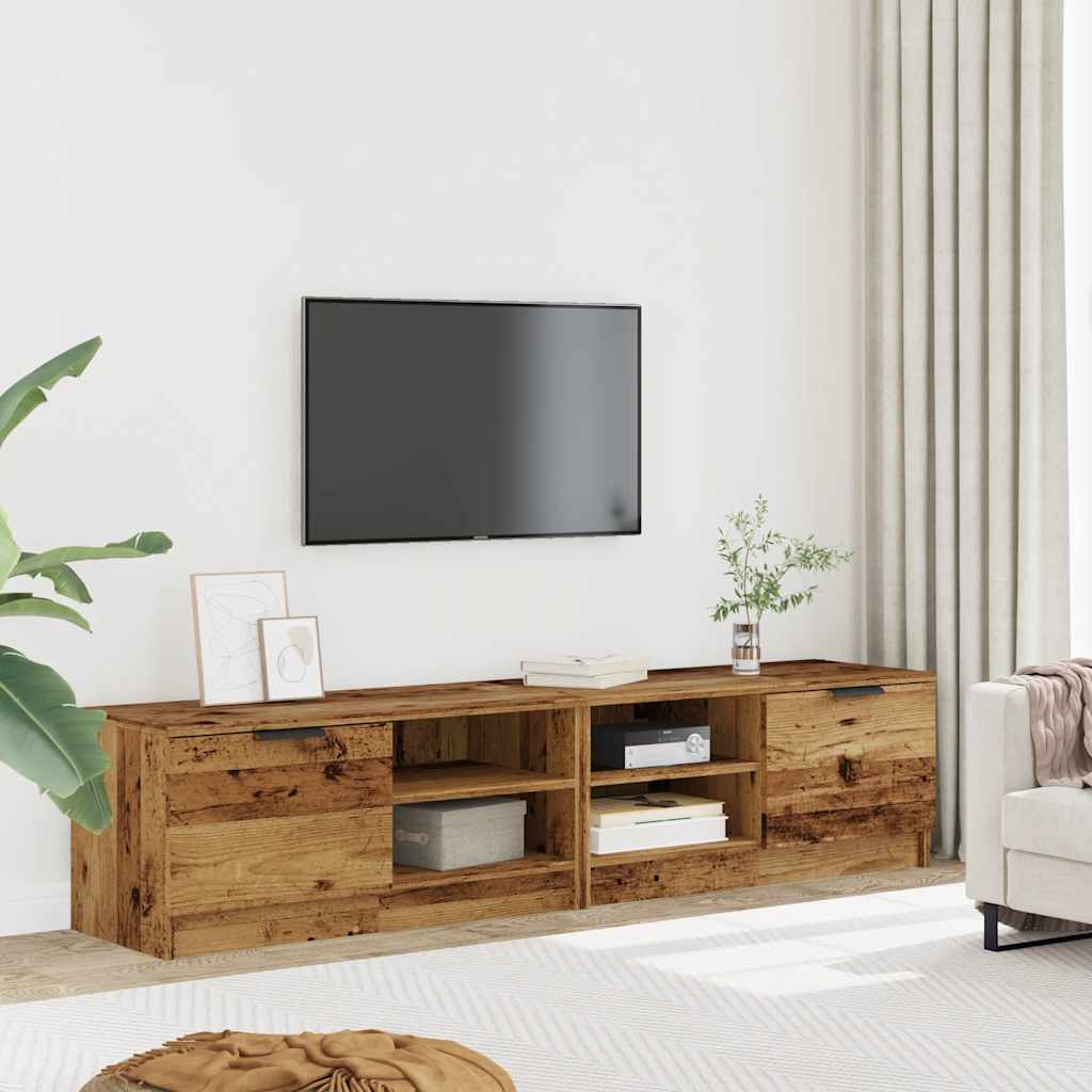 vidaXL Szafki pod TV, 2 szt., stare drewno, 80x35x36,5 cm