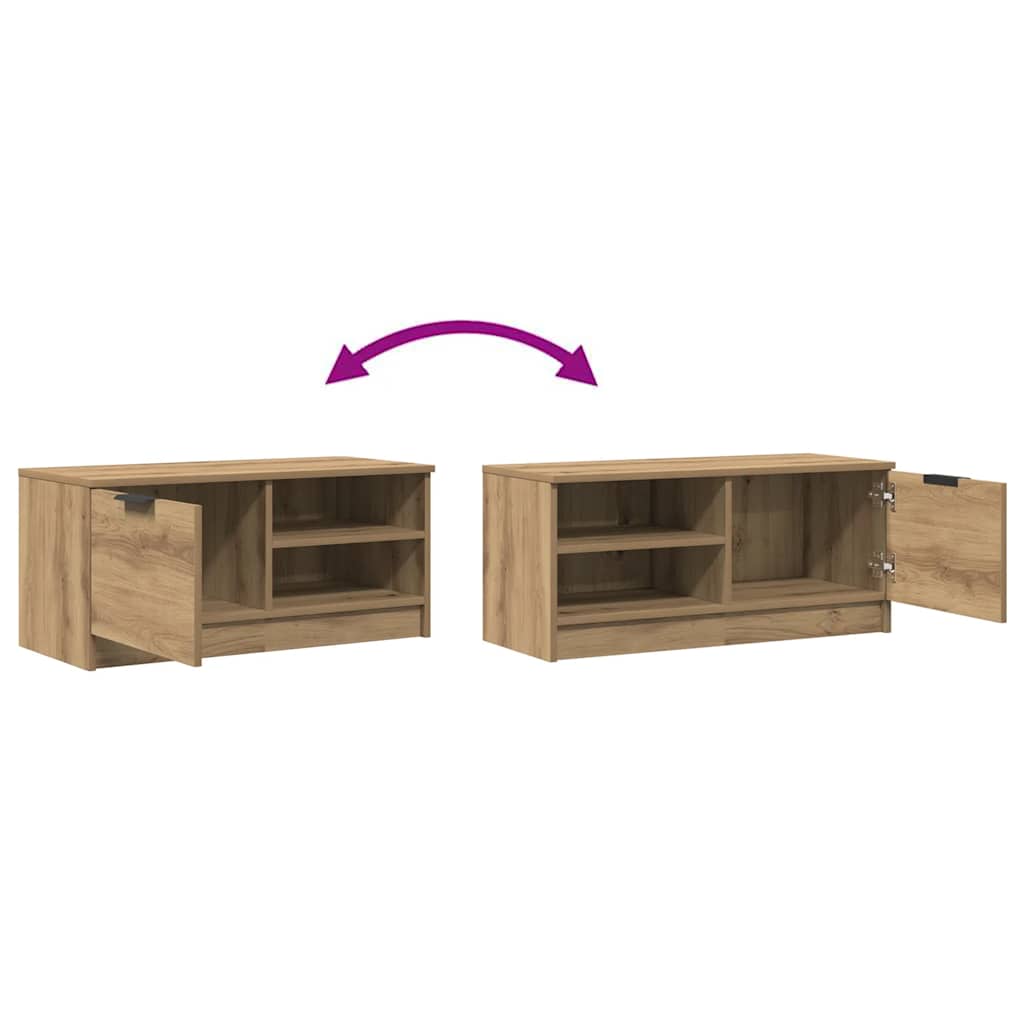vidaXL Szafka pod TV, dąb artisan, 80x35x36,5 cm