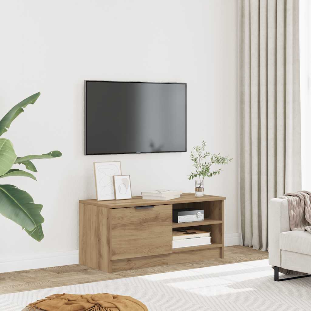 vidaXL Szafka pod TV, dąb artisan, 80x35x36,5 cm