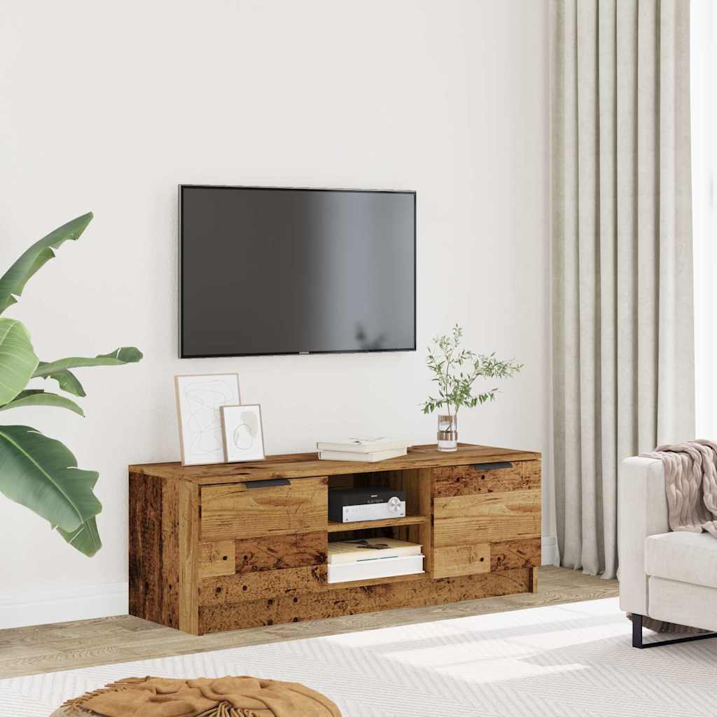 vidaXL Szafka pod telewizor, stare drewno, 102x35x36,5 cm