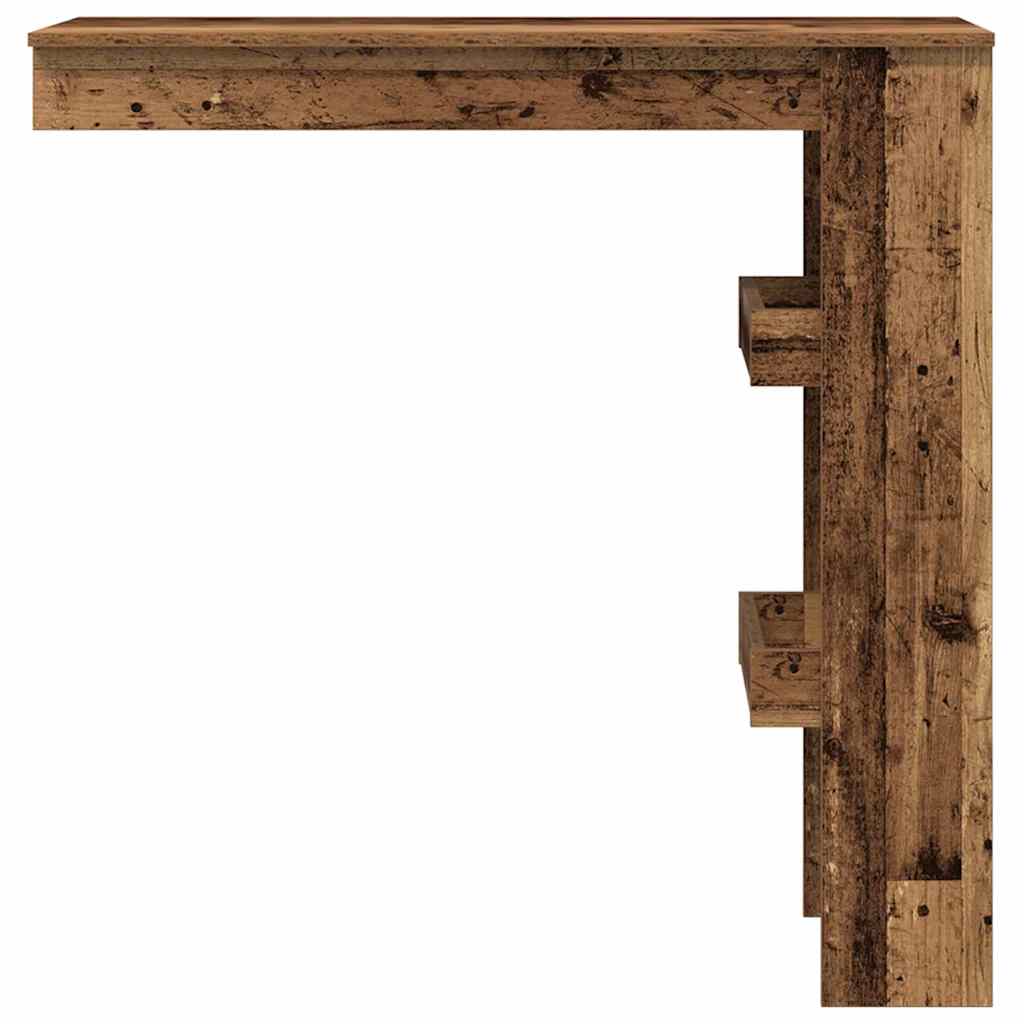 vidaXL Ścienny stolik barowy, stare drewno, 102x45x103,5 cm