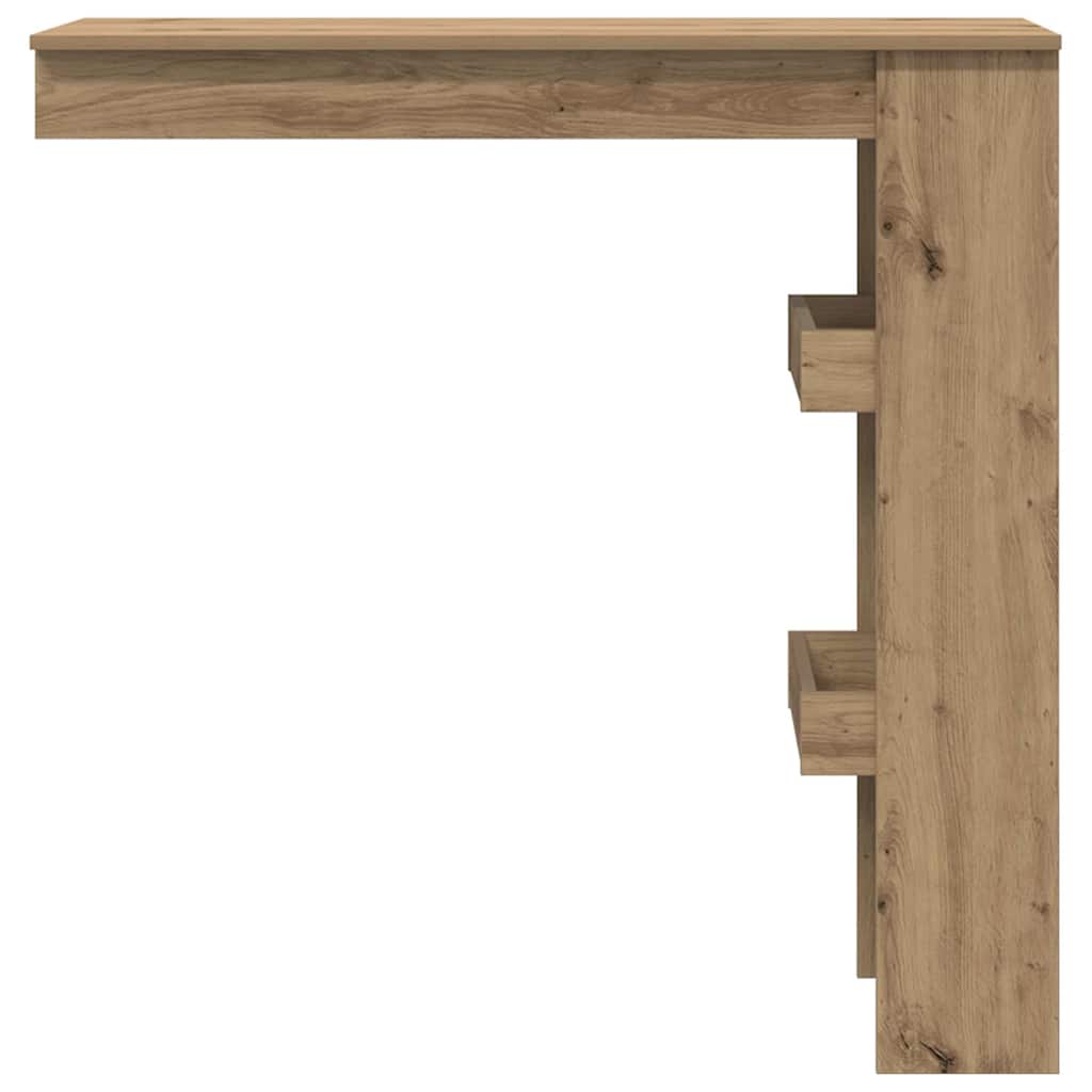 vidaXL Ścienny stolik barowy, dąb artisan, 102x45x103,5 cm