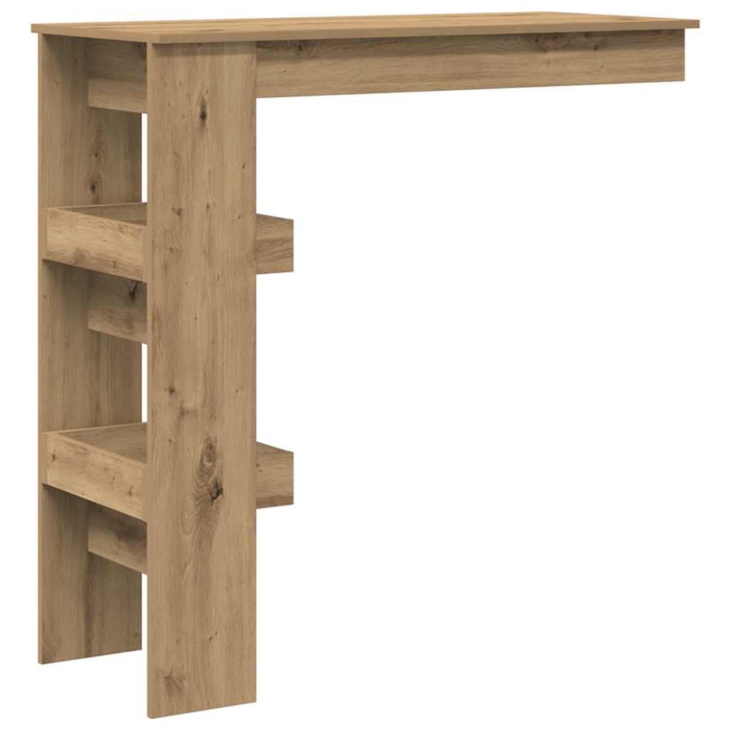 vidaXL Ścienny stolik barowy, dąb artisan, 102x45x103,5 cm
