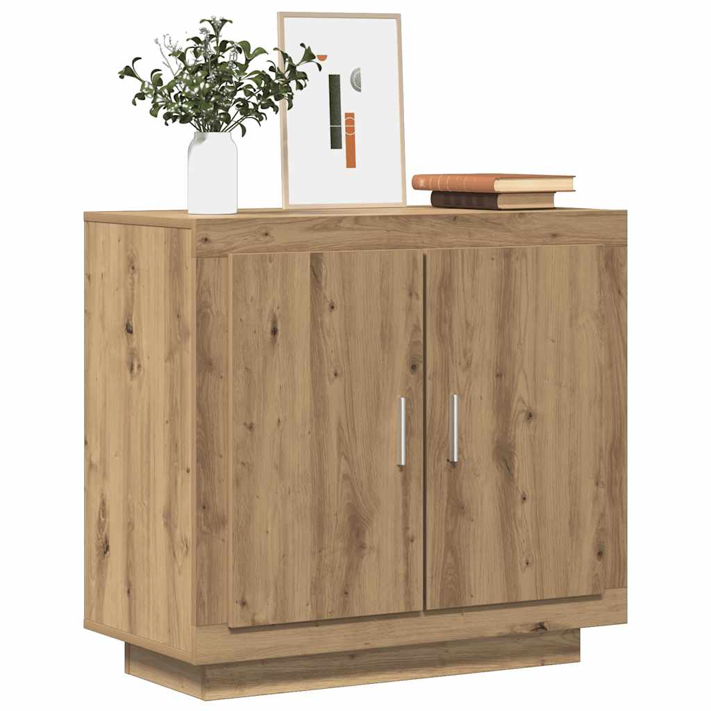 vidaXL Komoda, dąb artisan, 80x40x75 cm, materiał drewnopochodny
