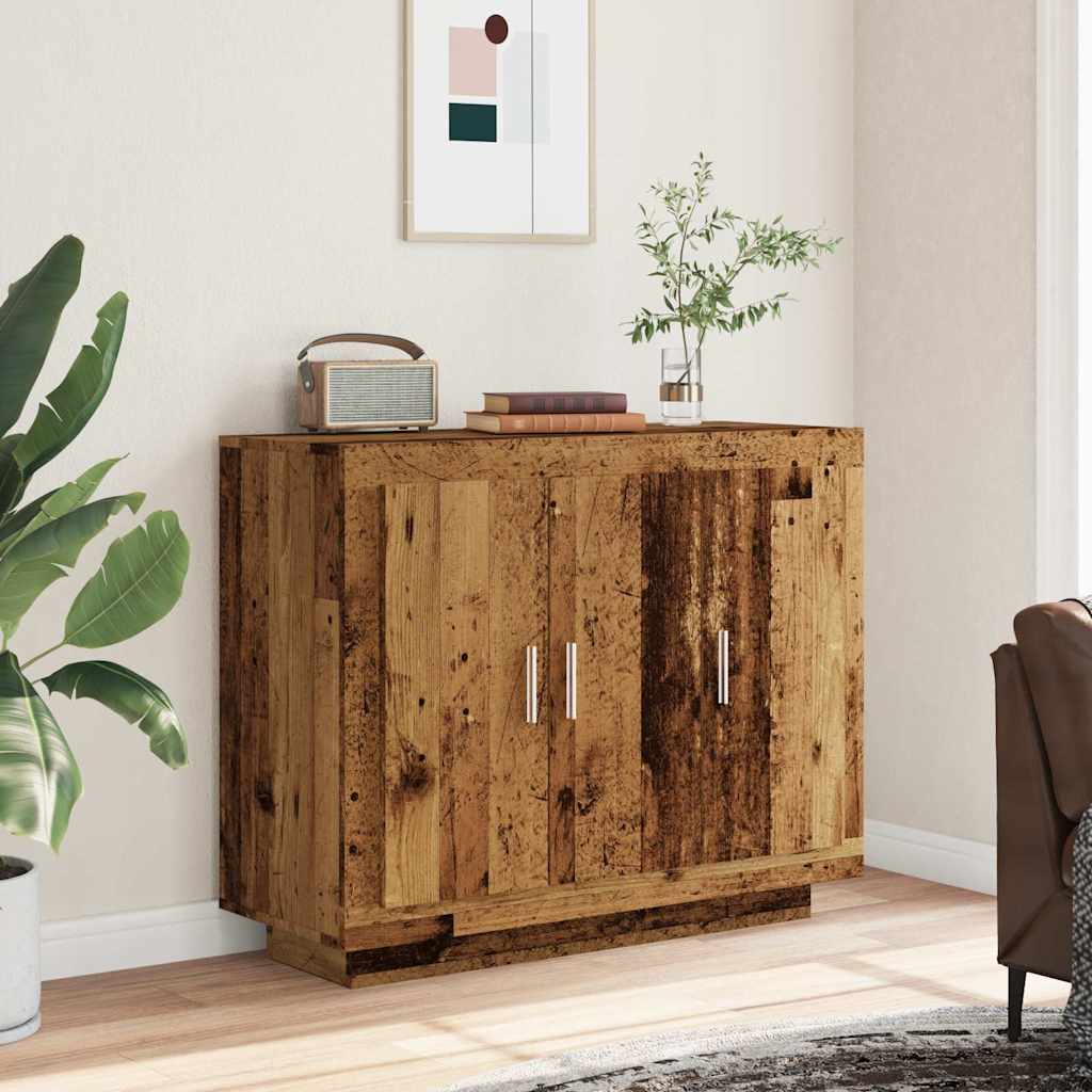 vidaXL Komoda, stare drewno, 92x35x75 cm, materiał drewnopochodny