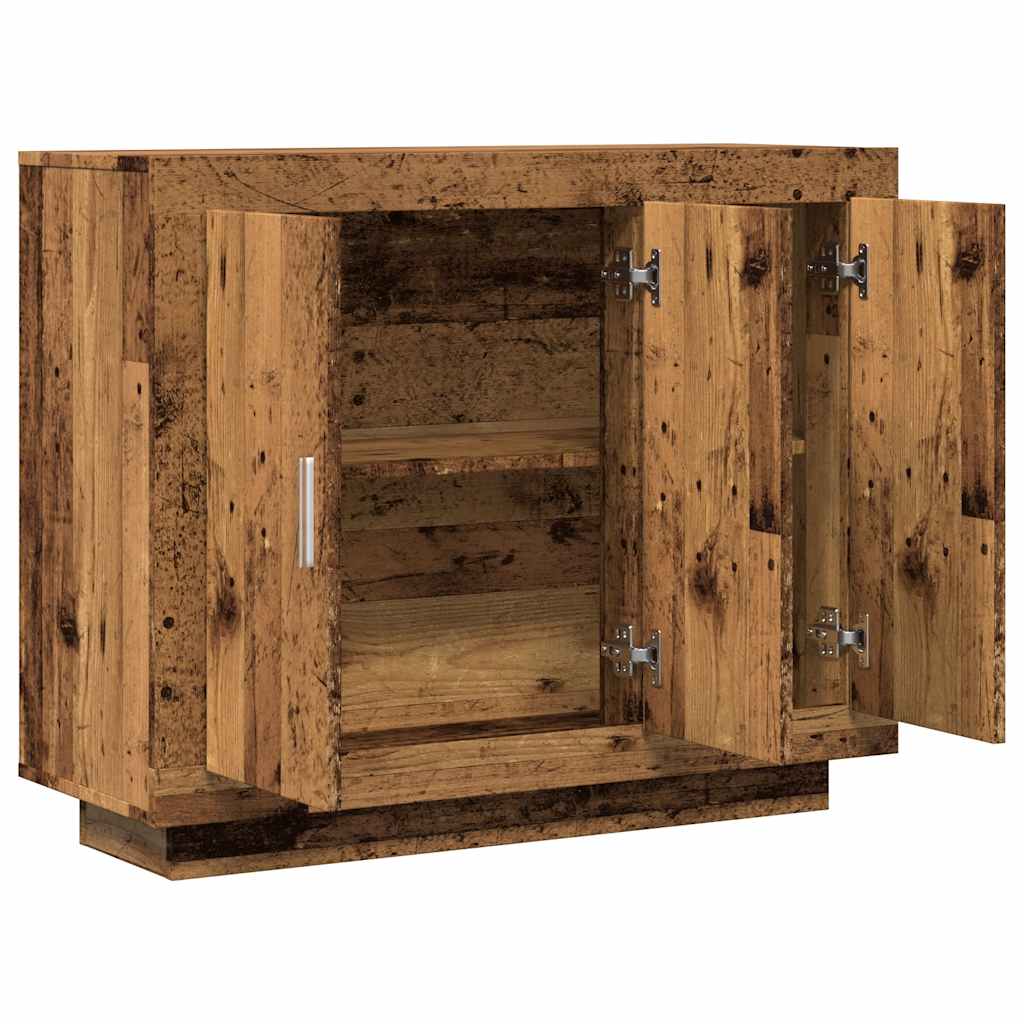 vidaXL Komoda, stare drewno, 92x35x75 cm, materiał drewnopochodny