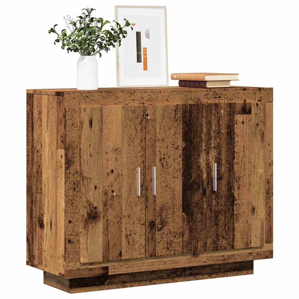vidaXL Komoda, stare drewno, 92x35x75 cm, materiał drewnopochodny