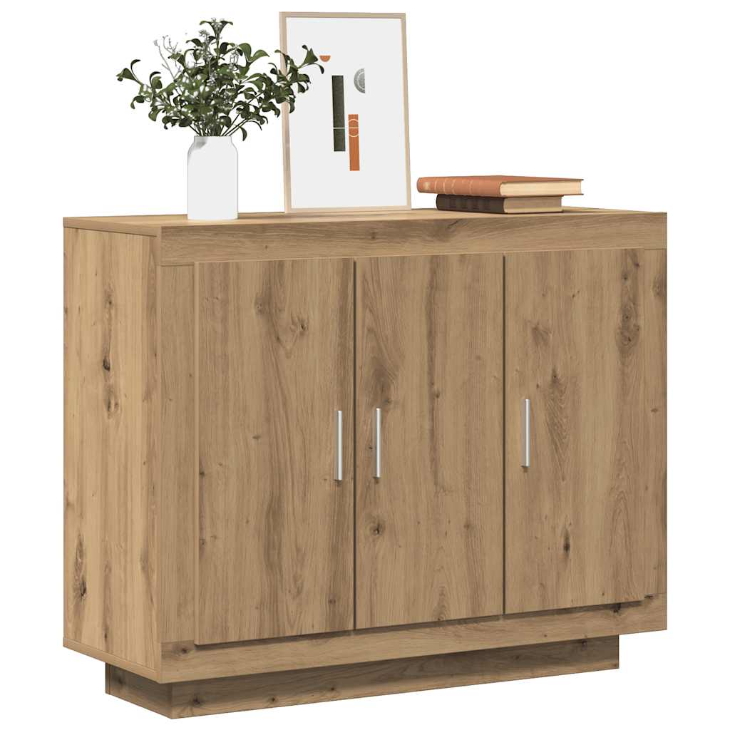 vidaXL Szafka, dąb artisian, 92x35x75 cm, materiał drewnopochodny