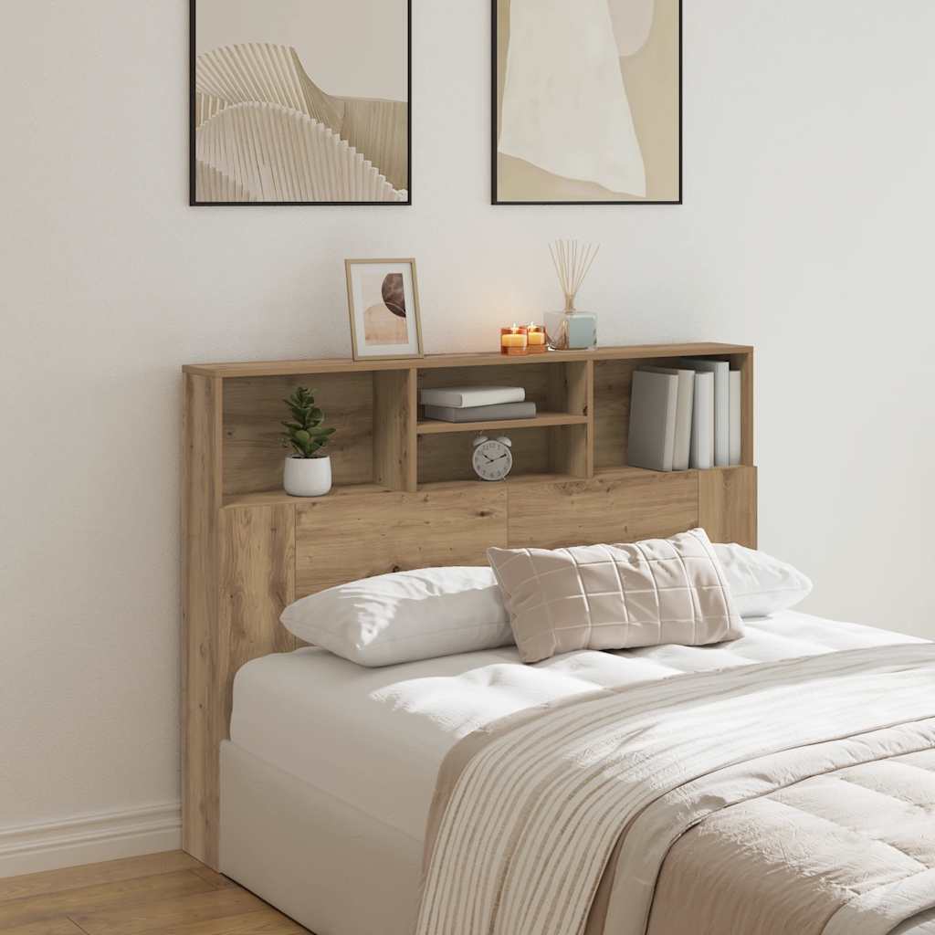 vidaXL Szafka zagłówkowa Artisan Oak 140x19x103,5 cm