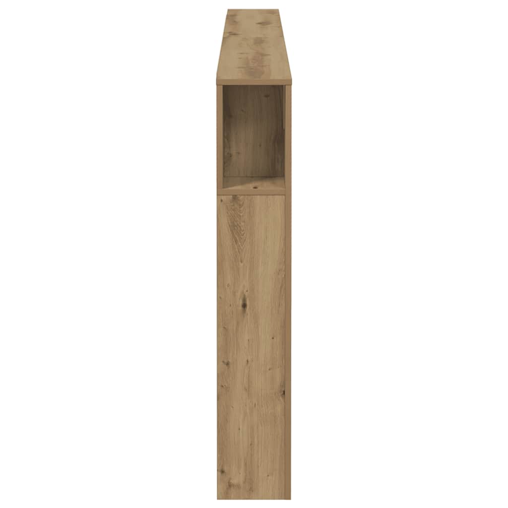 vidaXL Zagłówek z półkami, dąb artisian, 200x18,5x102,5 cm