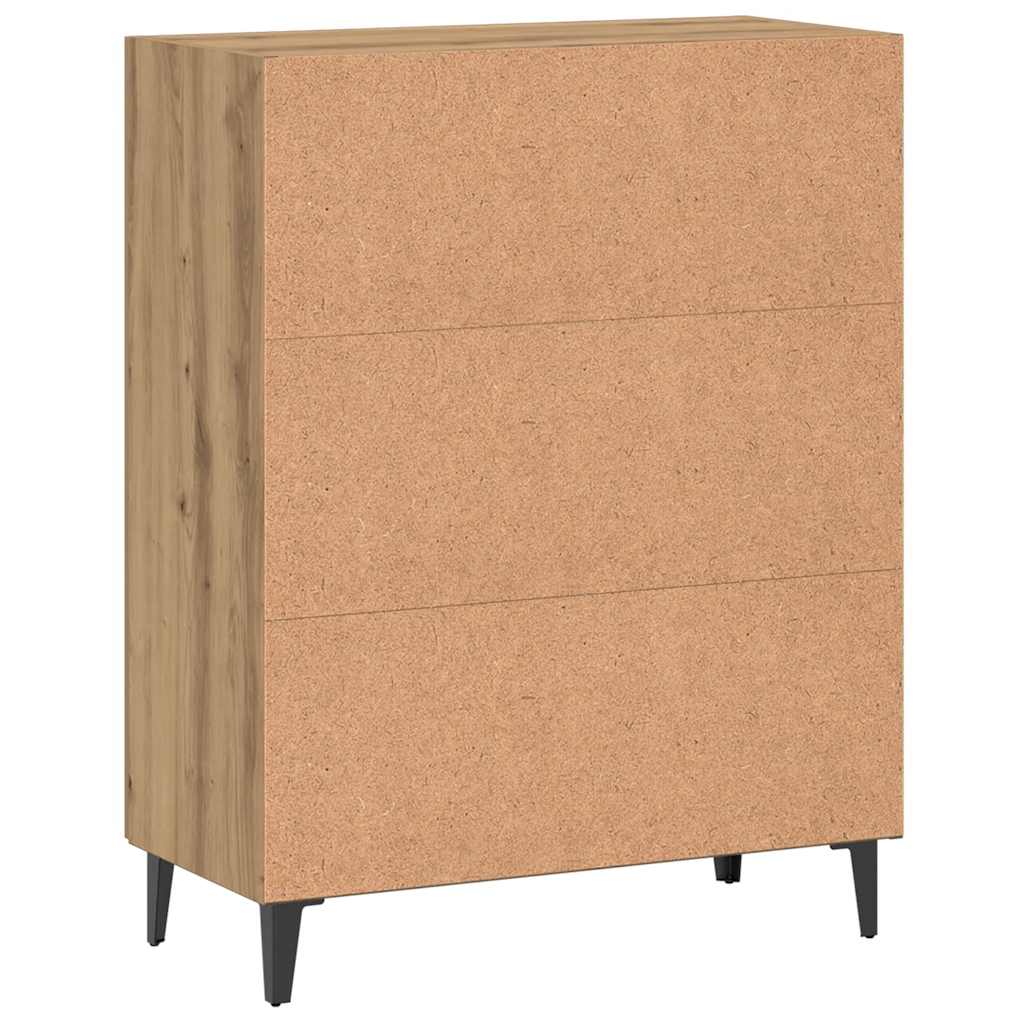 vidaXL Szafka, dąb artisan, 70x34x90 cm, materiał drewnopochodny