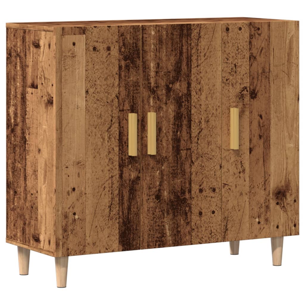 vidaXL Szafka, stare drewno, 90x34x80 cm, materiał drewnopochodny