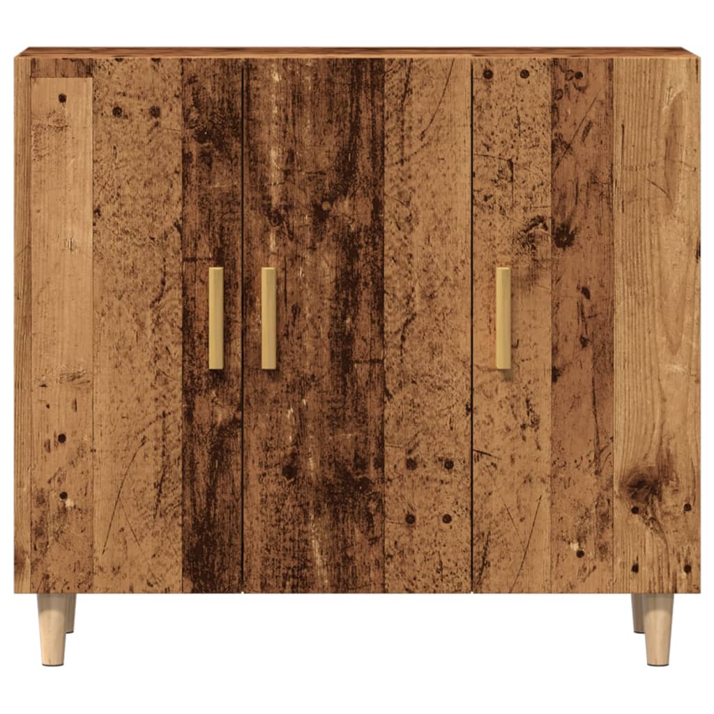 vidaXL Szafka, stare drewno, 90x34x80 cm, materiał drewnopochodny