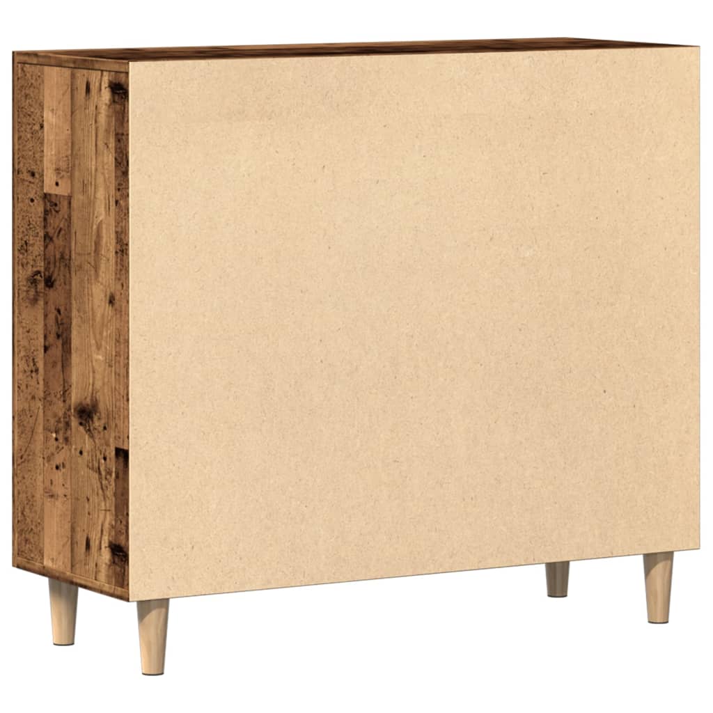 vidaXL Szafka, stare drewno, 90x34x80 cm, materiał drewnopochodny