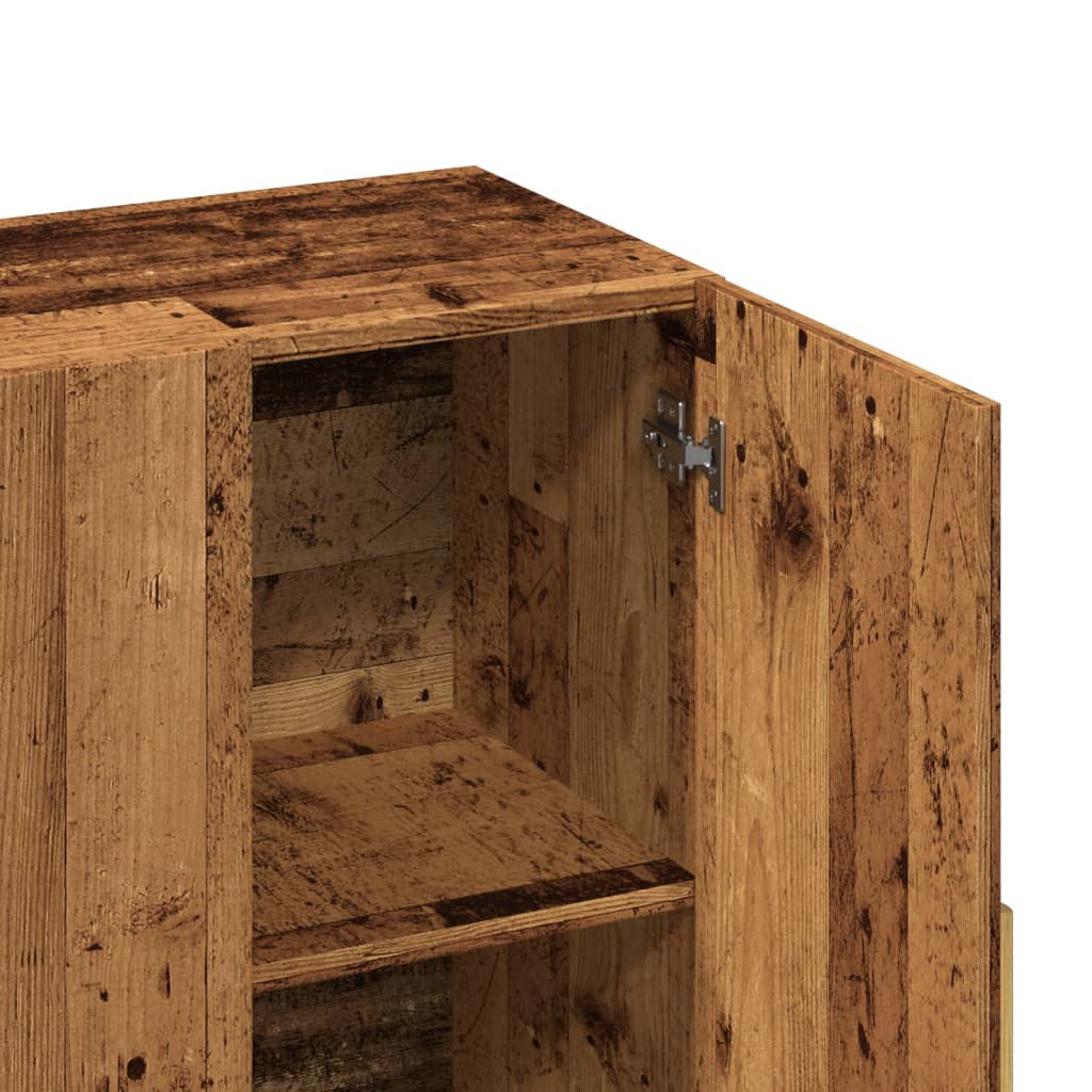 vidaXL Szafka, stare drewno, 90x34x80 cm, materiał drewnopochodny