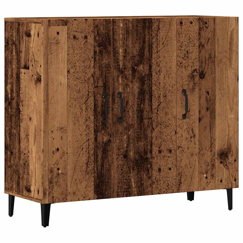 vidaXL Szafka, stare drewno, 90x34x80 cm, materiał drewnopochodny