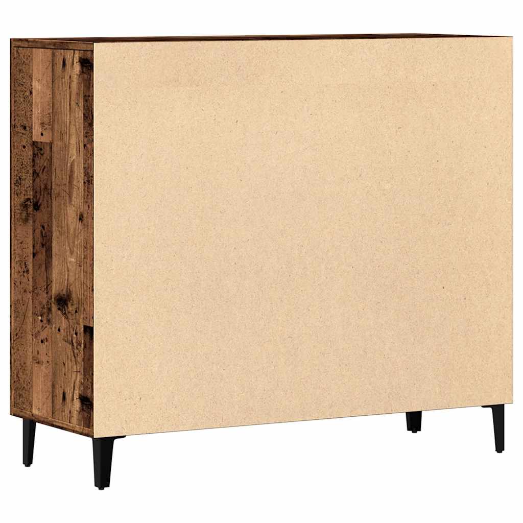 vidaXL Szafka, stare drewno, 90x34x80 cm, materiał drewnopochodny