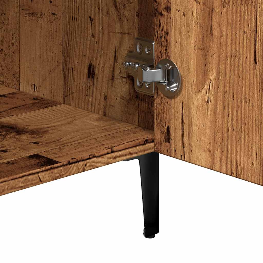 vidaXL Szafka, stare drewno, 90x34x80 cm, materiał drewnopochodny