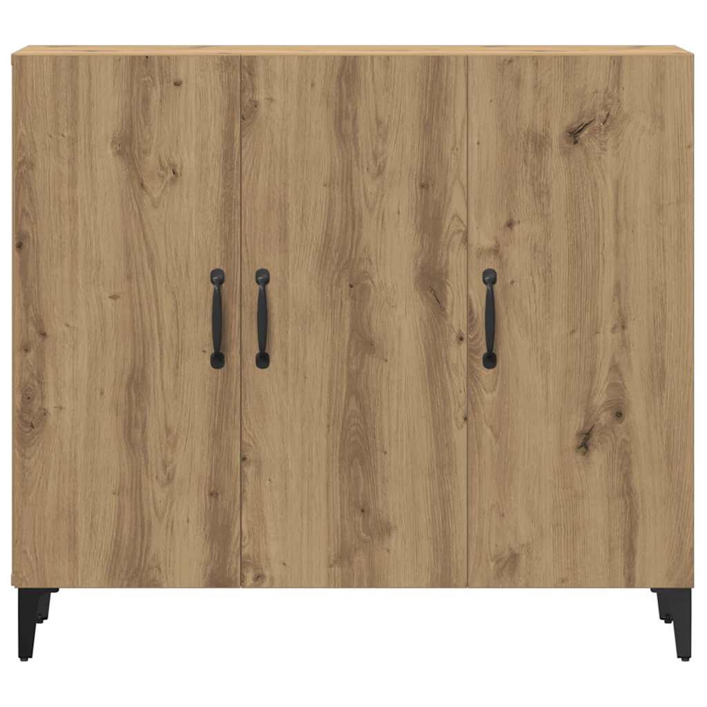 vidaXL Szafka, dąb artisan, 90x34x80 cm, materiał drewnopochodny