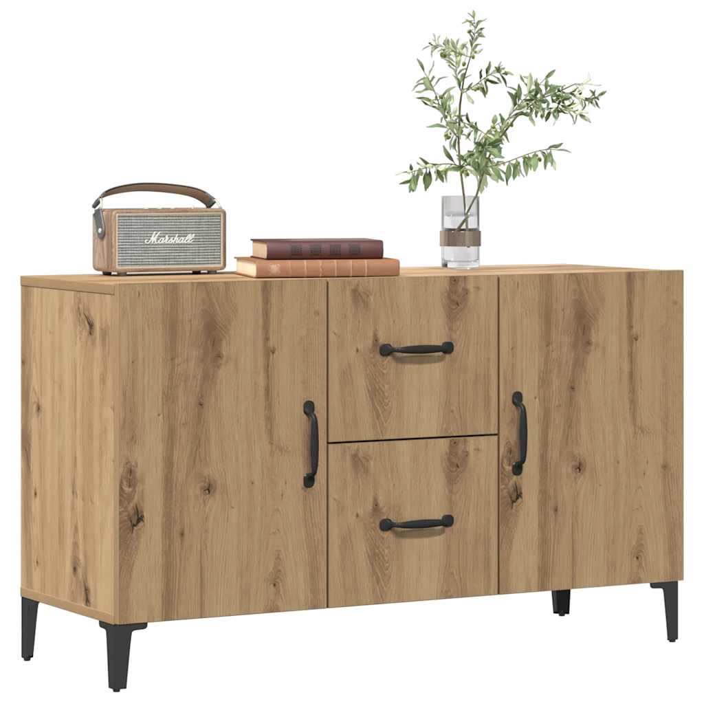 vidaXL Komoda, dąb artisan, 100x36x60 cm, materiał drewnopochodny