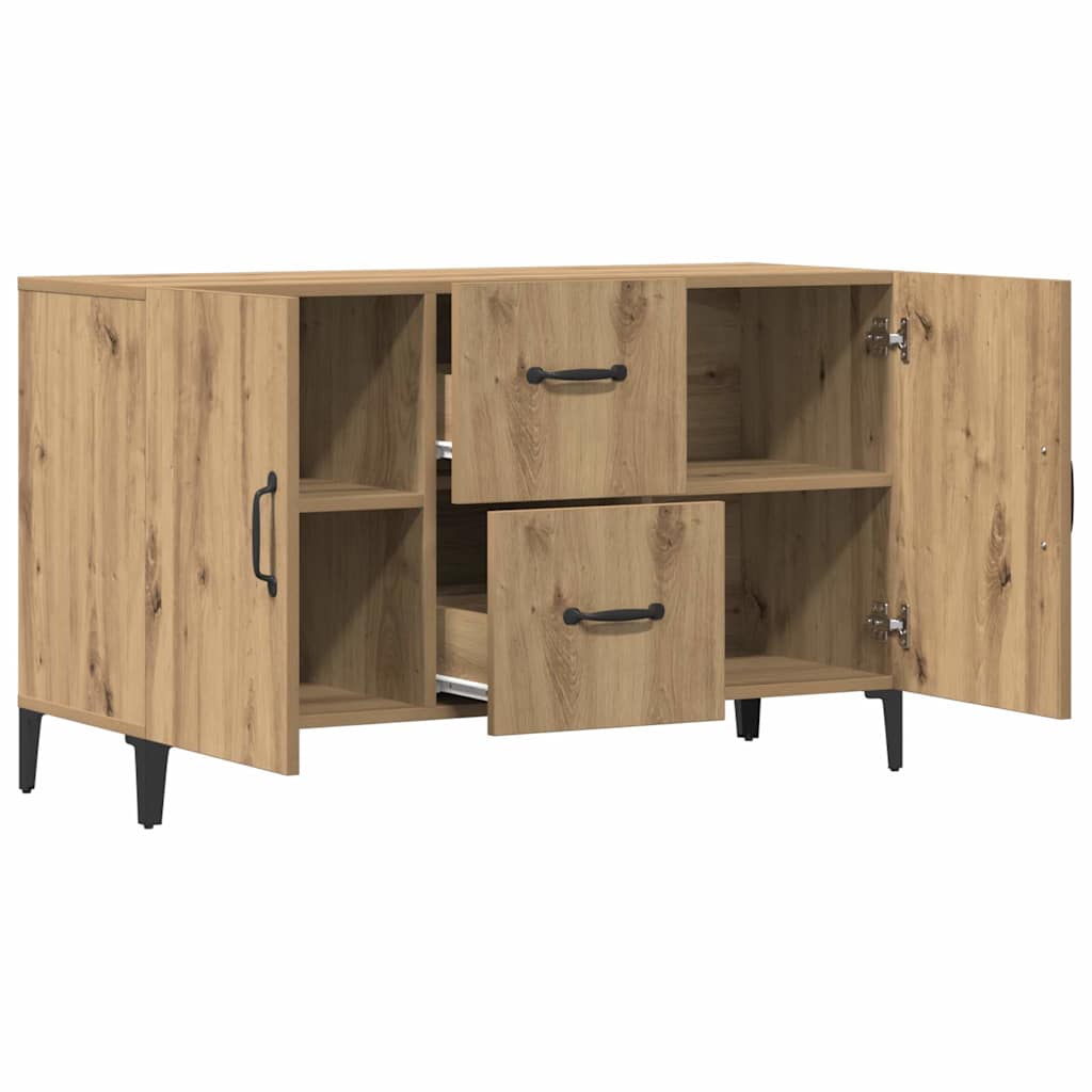 vidaXL Komoda, dąb artisan, 100x36x60 cm, materiał drewnopochodny